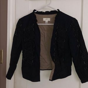 Navy Cropped Blazer